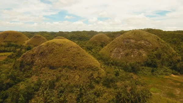 Chocolate Hills en Bohol, Filipinas, Vista aérea . — Foto de Stock