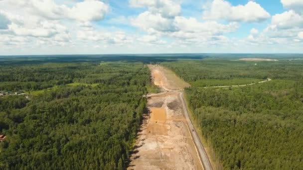 Construção de uma nova estrada. — Vídeo de Stock