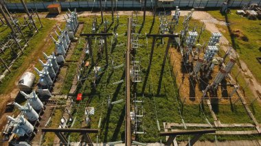 Elektrik santrali, elektrik santrali. Hava görünümü