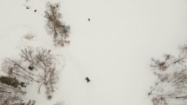 Взимку позашляхових гоночних . — стокове відео