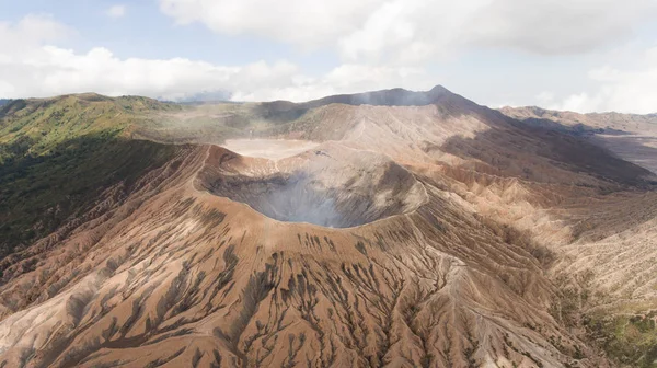 Active volcano with a crater. Gunung Bromo, Jawa, Indonesia.
