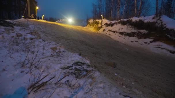 Motorschlittenrennen in der Wintersaison. Meisterschaft auf Motorschlitten 27. Januar 2018 — Stockvideo