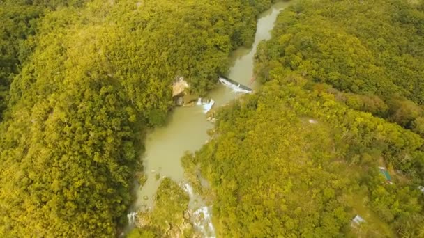 Loboc řeky v deštném pralese Filipíny, Bohol. — Stock video