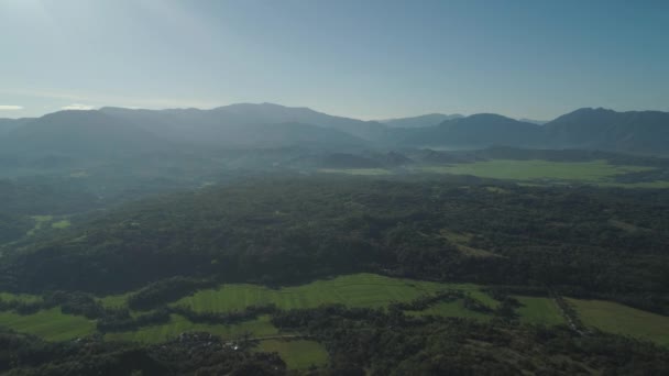 Paisagem montanhosa ao nascer do sol.Filipinas, Luzon . — Vídeo de Stock