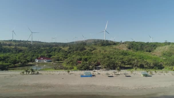 Seascape com praia e mar. Filipinas, Luzon — Vídeo de Stock