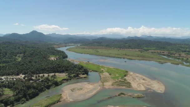 Mountain valley with farmlands in the Philippines — Stock Video