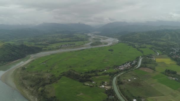 Гірська долина у філіппінах — стокове відео