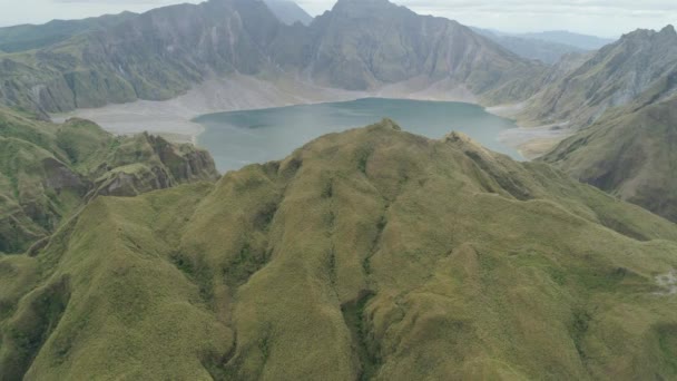 Crater Lake Pinatubo, Filipíny, Luzon. — Stock video