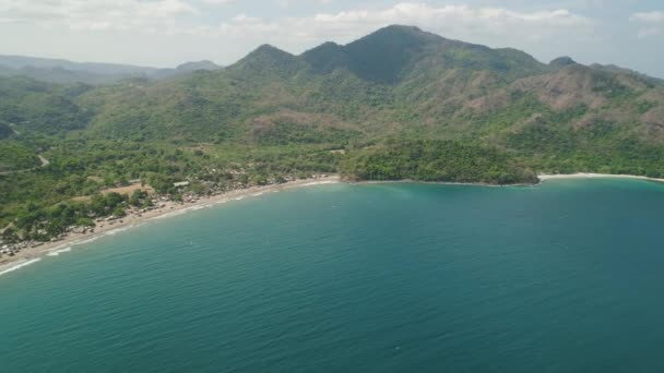 有海滩的海景。菲律宾，吕宋 — 图库视频影像