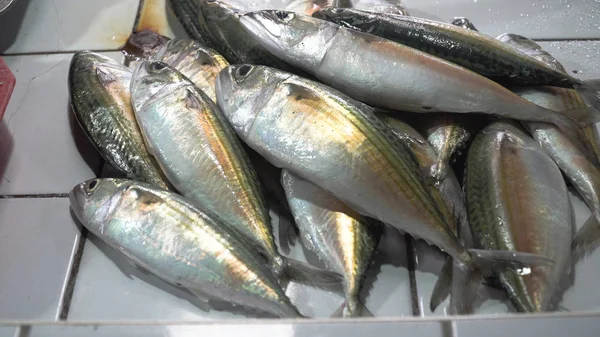 Pescado en el mercado asiático. — Foto de Stock