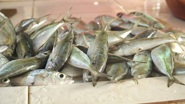 Pescado en el mercado asiático. — Foto de Stock