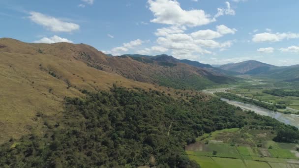 Paesaggio montano con valle isola di Luzon, Filippine . — Video Stock