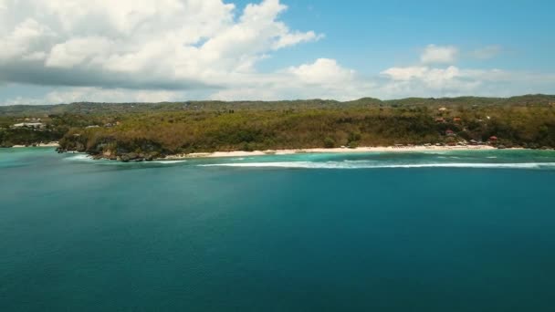 Vista aerea bellissima spiaggia, Bali . — Video Stock