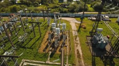 Elektrik santrali, elektrik santrali. Hava görünümü