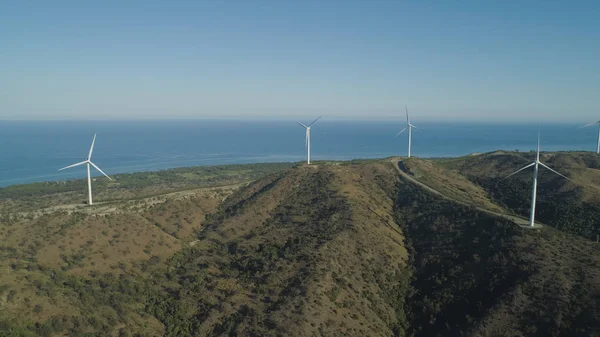 Solar Farm with Windmills. Philippines, Luzon