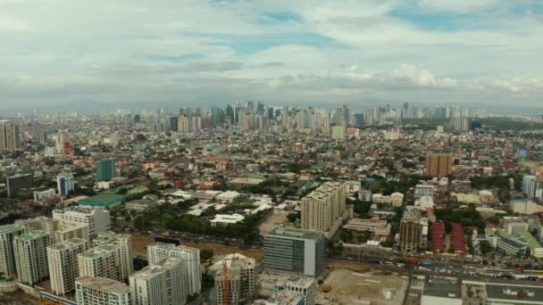 La città di Manila, la capitale delle Filippine. — Video Stock