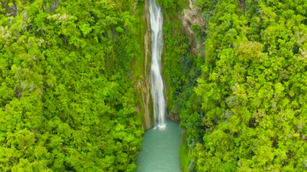 Beautiful tropical waterfall Philippines, Cebu — Stock Video