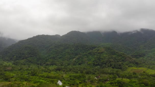 Mountains in cloudy weather, timelapse. — 비디오