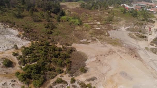 Vulkanisch plateau Indonesië Dieng Plateau — Stockvideo