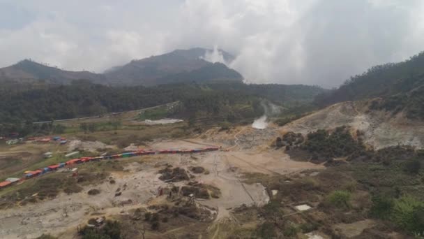 Volcanic plateau Indonesia Dieng Plateau — Stock Video