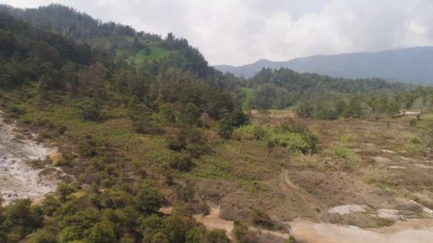 Dağ manzarası Jawa Adası, Endonezya. — Stok video