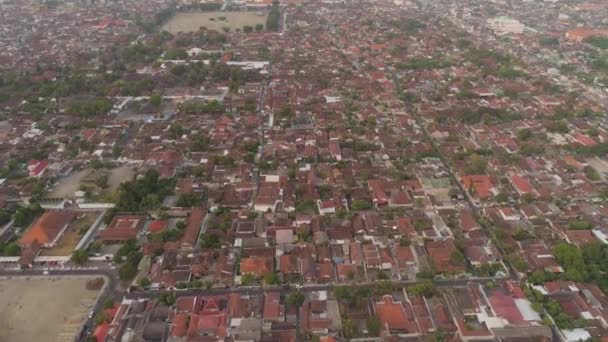 Aerial view Yogyakarta, Indonesia — Stock Video