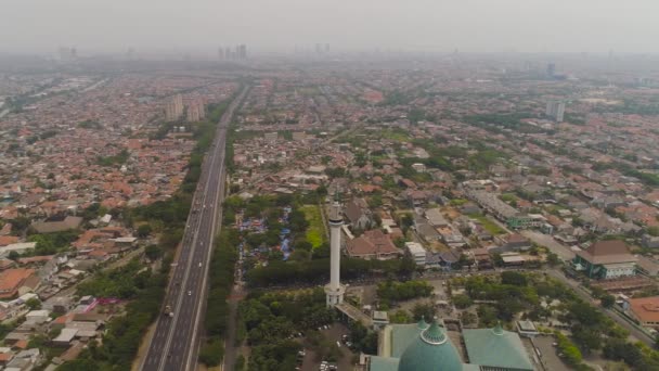 Mosque Al Akbar in Surabaya Indonesia. — Stock Video