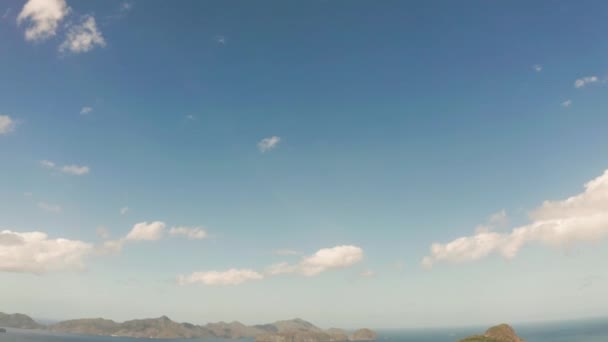 Paisaje marino con islas tropicales El Nido, Palawan, Filipinas — Vídeos de Stock