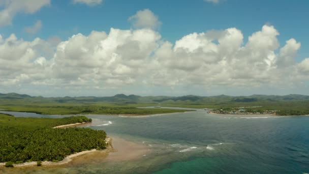 Siargao island with hills and mountains, Philippines. — Stock Video