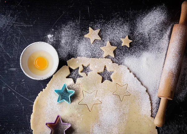 Sterren kerstkoekjes — Stockfoto