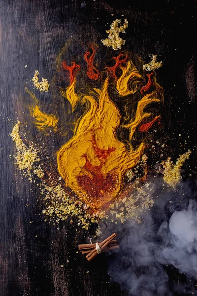 Alev baharatlar şeklinde