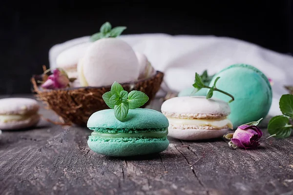 Domácí francouzské Macarons — Stock fotografie