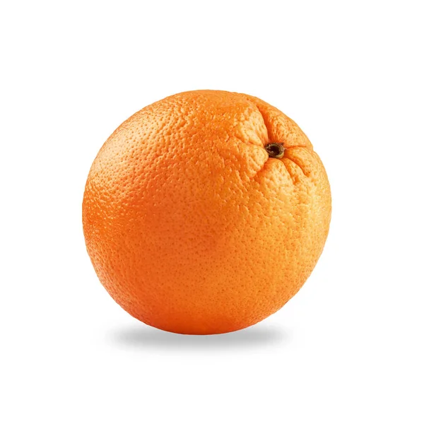 Foto de primer plano aislado fruta jugosa naranja aislado sobre fondo blanco con sombra —  Fotos de Stock