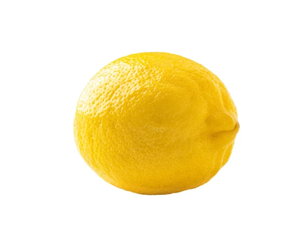 Photo de gros plan jaune citron mûr isolé sur fond blanc — Photo