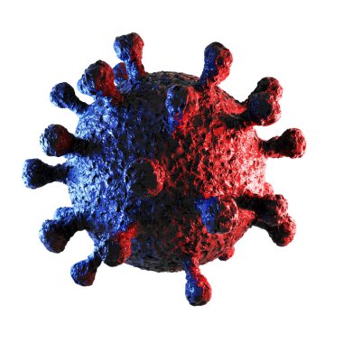 3D tehlikeli koronavirüs çizimi Sars Mers COVID-19 enfeksiyon tıbbi illüstrasyon. Solunum virüsü salgını 2020.