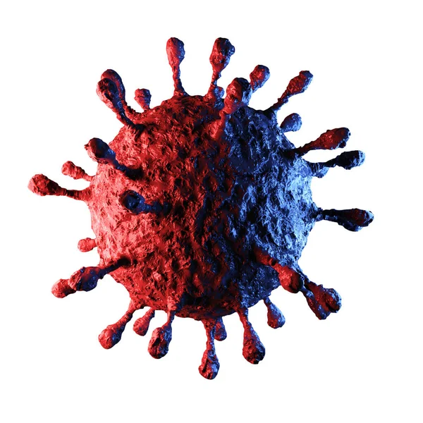 3d render of Dangerous coronavirus Sars Mers COVID-19 infection medical illustration. Respiratory virus pandemic 2020. — Stock Photo, Image