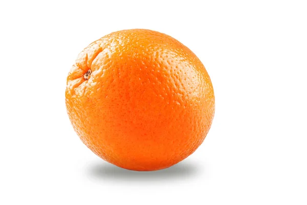 Photo of closeup isolated juicy fruit orange isolated on white background with shadow — Stock Photo, Image
