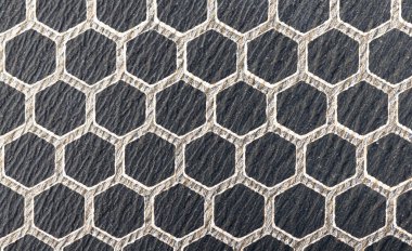 Yapışmayan tava yüzeyinin süper makro fotoğrafı..