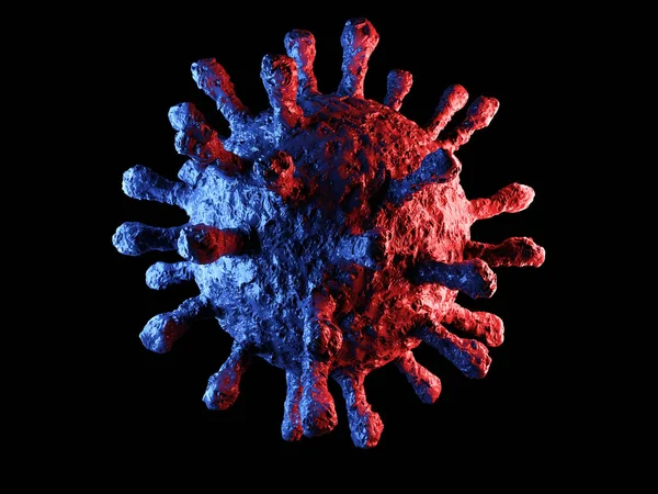 3D-візуалізація небезпечного коронавірусу Sars Mers COVID-19 інфекційна медична ілюстрація. пандемія респіраторного вірусу 2020 . — стокове фото