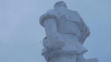 sanat konusunda hava atan, devrimci bir lider, 1927, Anıtı ve Sviatogorskaya Lavra karlı kış bu Platform üzerinden muhteşem bir görünüm.