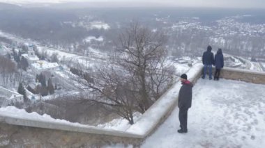 Christian Sviatogorskaya Lavra sanat konusunda hava atan, Sovyet dönemi Anıtı gözlem güverteden devrimci bir lider, 1927 arayan kişi