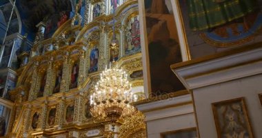 Görüntüleri çeşitli Aziz mübarek Birgin Mary varsayımı büyük kilise ile güzel kemerler Kiev Perchersk Lavra için ait