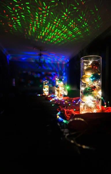 Decoraciones de luces de Navidad —  Fotos de Stock