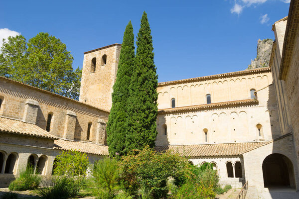 Abbey of Gellone in historic Southern French village  St Guilhem