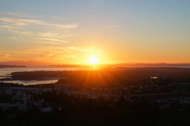 Gündoğumu Auckland üst Mount Eden dan üzerinde