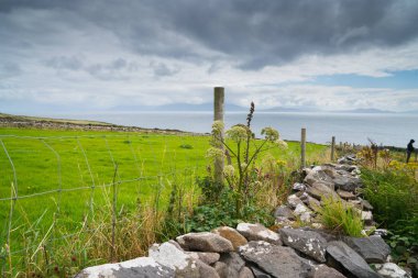 Yaban Atlantik yolu doğal turistik driv boyunca kıyı County Kerry
