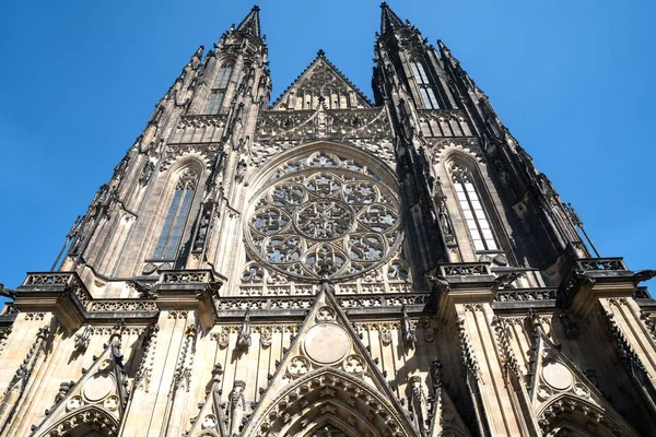 Gothic architecture of Saint Vitus Cathedral In Prague.