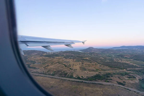 Greek landscape below — Stock Photo, Image