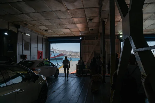 Vue depuis le pont inférieur de Greek Island Ferry — Photo