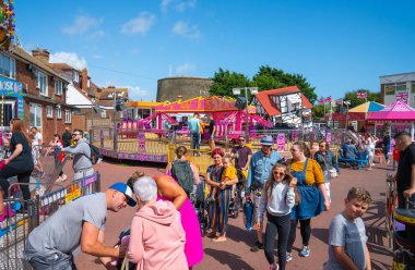 Dymchurch Kent 'teki lunapark, Uk.